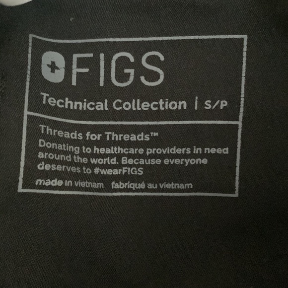 High waist yola scrub pants in black - Picture 2 of 2